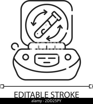 Icône linéaire de la centrifugeuse de laboratoire Illustration de Vecteur