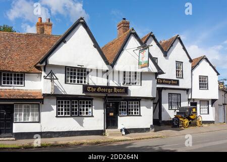 XVe siècle The George Hotel, High Street, Dorchester-on-Thames, Oxfordshire, Angleterre, Royaume-Uni Banque D'Images