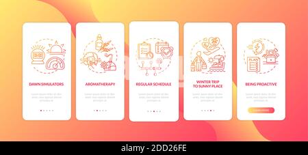 ÉCRAN DE la page d'application mobile D'intégration DE LA PRÉVENTION DES TRISTES avec des concepts Illustration de Vecteur
