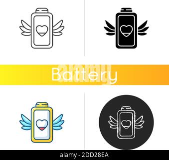 Icône de problème de niveau de batterie faible Illustration de Vecteur