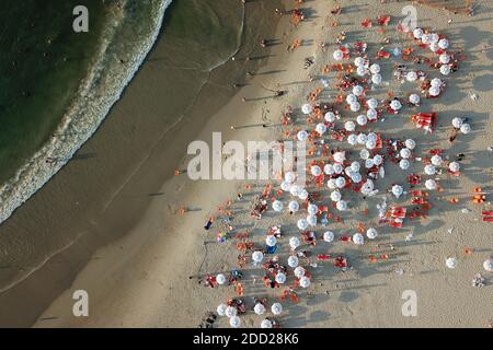 Détail aérien de la plage de Jérusalem à tel Aviv, Israël Banque D'Images