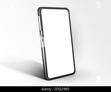 Maquette de smartphone réaliste. Cadre de téléphone portable avec modèle isolé d'affichage vide. Concept d'appareil mobile. Illustration vectorielle Illustration de Vecteur
