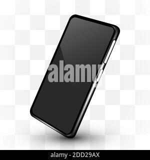 Maquette de smartphone réaliste. Cadre de téléphone portable avec modèle isolé d'affichage vide. Concept d'appareil mobile. Illustration vectorielle Illustration de Vecteur