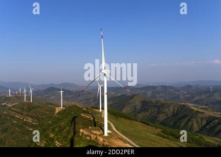 Chine datang henan montagne parcs éoliens ouest Banque D'Images