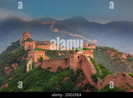 La Grande Muraille Jinshanling Banque D'Images