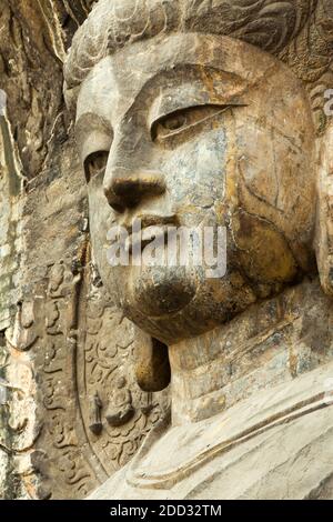 Grottes de Longmen, 002 Banque D'Images