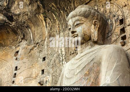 Grottes de Longmen, 003 Banque D'Images