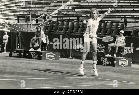 Joueur de tennis américain Vitas Gerulaitis, Trévise, Italie 1984 Banque D'Images
