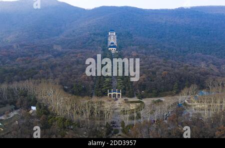 Sun Yat-sen mausolée est situé dans la province du Jiangsu, Nanjing Purple Mountain de l'Arrondissement Xuanwu foothill dans Zhong Shan scenic spot Banque D'Images