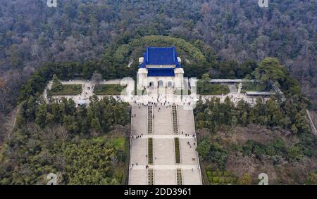 Sun Yat-sen mausolée est situé dans la province du Jiangsu, Nanjing Purple Mountain de l'Arrondissement Xuanwu foothill dans Zhong Shan scenic spot Banque D'Images