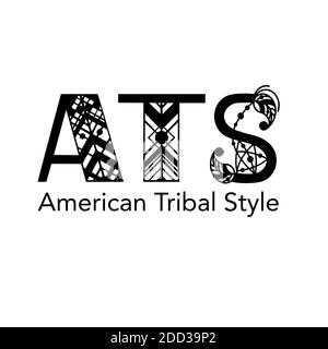 Nom de style de danse tribale écrit par des lettres ethniques. Design vectoriel dessiné à la main pour bannières, cartes, affiches, prospectus et invitations de fête Illustration de Vecteur