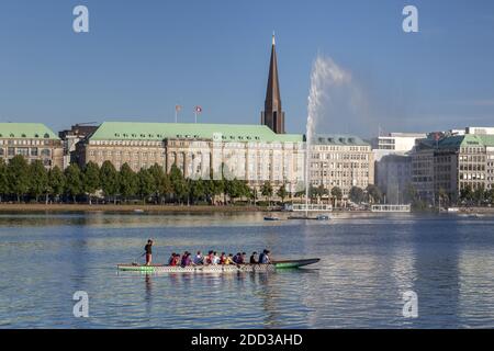 Géographie / Voyage, Allemagne, Hambourg, Hambourg, Alster intérieur avec fontaine Alster, Additional-Rights-Clearance-Info-non-disponible Banque D'Images