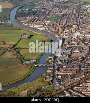 Ville rurale de Gainsborough, sur la rivière Trent, au nord de l'Angleterre, au Royaume-Uni Banque D'Images