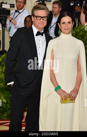 Colin Firth et Livia Giuggioli assistant à l'Institut de Costume profitent au Metropolitan Museum of Art pour célébrer l'ouverture des corps célestes : la mode et l'imagination catholique. The Metropolitan Museum of Art, New York, New York, 7 mai 2018. Photo de Lionel Hahn/ABACAPRESS.COM Banque D'Images