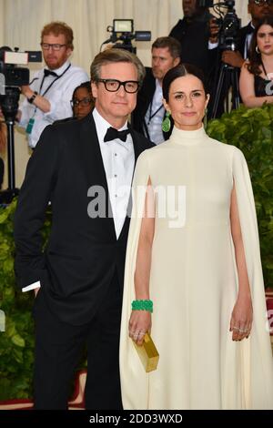 Colin Firth et Livia Giuggioli assistant à l'Institut de Costume profitent au Metropolitan Museum of Art pour célébrer l'ouverture des corps célestes : la mode et l'imagination catholique. The Metropolitan Museum of Art, New York, New York, 7 mai 2018. Photo de Lionel Hahn/ABACAPRESS.COM Banque D'Images