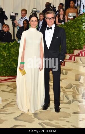 Photo du dossier - Colin Firth et Livia Giuggioli participant à l'Institut de costume avantage au Metropolitan Museum of Art célébrant l'ouverture des corps célestes : la mode et l'imagination catholique. The Metropolitan Museum of Art, New York, New York, 7 mai 2018. L'acteur britannique Colin Firth et sa femme italienne Livia se sont séparés après 22 ans de mariage, selon les publicistes du couple. Photo de Lionel Hahn/ABACAPRESS.COM Banque D'Images