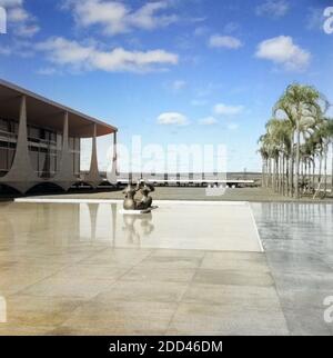 Das Palacio do Alvorada à Brasilia, Brésil 1960 er Jahre. Le Palacio do Alvorada à Brasilia, Brésil 60. Banque D'Images