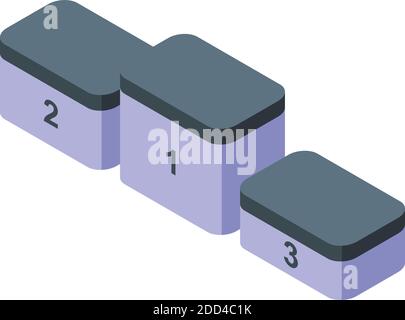 Icône Podium culturisme. Isométrique de bodybuilding podium icône vecteur pour la conception de Web isolé sur fond blanc Illustration de Vecteur