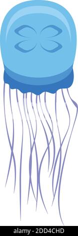 Icône de méduse de l'océan. Isométrique de l'océan jellyfish vecteur icône pour la conception de Web isolé sur fond blanc Illustration de Vecteur