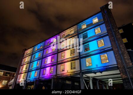 Victoria Quays en couleur. Banque D'Images