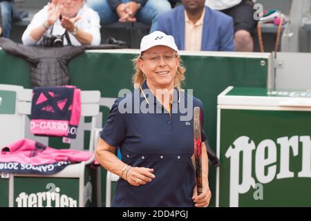 Martina Navratilova en action pendant l'Open de tennis français à l'arène Roland-Garros le 06 juin 2018 à Paris, France. Photo de Nasser Berzane/ABACAPRESS.COM Banque D'Images