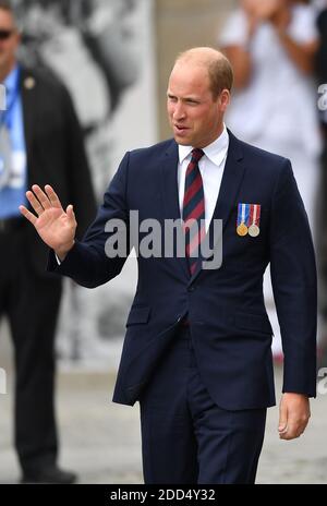 Le duc de Cambridge, Prince William à la cathédrale d'Amiens, en France, pour assister à un service marquant le centenaire de la bataille d'Amiens et l'offensive de cent jours qui a suivi, qui a été un point décisif de la première Guerre mondiale le 8 août 2018. Photo de Christian Liewig/ABACAPRESS.COM Banque D'Images