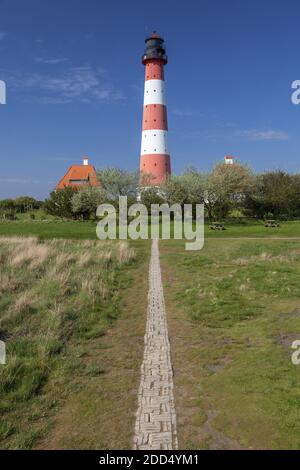 Géographie / Voyage, Allemagne, Schleswig-Holstein, Westerhever, Phare Westerheversand, Westerhever, Additional-Rights-Clearance-Info-not-available Banque D'Images