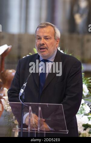 Perico Legasse lors d'un hommage à Joel Robuchon à la Cathédrale de Poitier. Joel Robuchon est le chef le plus étoilé au monde, décédé le lundi 6 août 2018 à la suite d'un cancer, le 17 août 2018 à Poitiers. Photo de Thibaud Moritz/ABACAPRESS.COM Banque D'Images