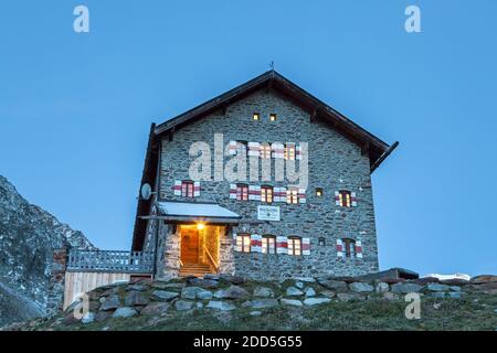 Géographie / Voyage, Autriche, Tyrol, vent, Martin-Busch-Huette près de la nuit, Alpes d'Oetztal, droits-supplémentaires-dégagement-Info-non-disponible Banque D'Images