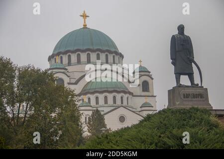 Temple de Saint Sava à Belgrade, marbre de la religion orthodoxe des Balkans, l'un des plus grands temples du monde, appelé la nouvelle basilique Sainte-Sophie Banque D'Images