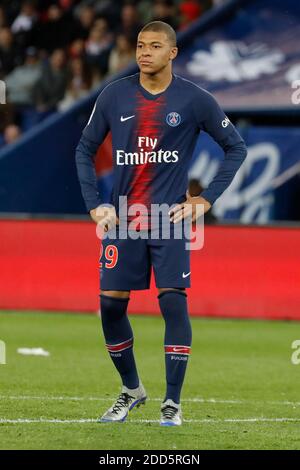 Kylian Mbappe du PSG lors du match de football de la première Ligue française, PSG vs Rennes au Parc des Princes, France, le 12 mai 2018. PSG a gagné 5-0. Photo de Henri Szwarc/ABACAPRESS.COM Banque D'Images