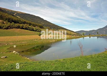 Zone de loisirs Wolfsee près de Fiss dans le Tyrol Banque D'Images