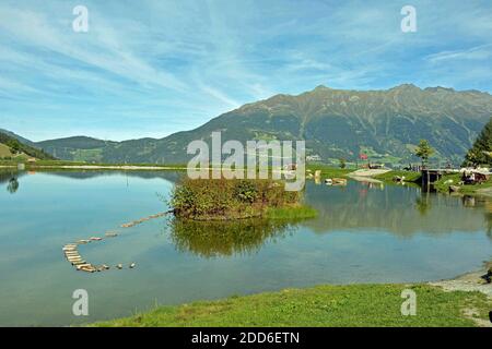 Zone de loisirs Wolfsee près de Fiss dans le Tyrol Banque D'Images