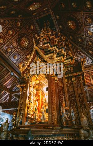 Wat Pa Dara Phirom Phra Aram Luang à Mae Rim, province de Chiang Mai, Thaïlande Banque D'Images