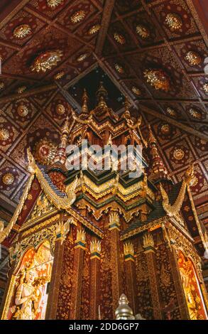 Wat Pa Dara Phirom Phra Aram Luang à Mae Rim, province de Chiang Mai, Thaïlande Banque D'Images