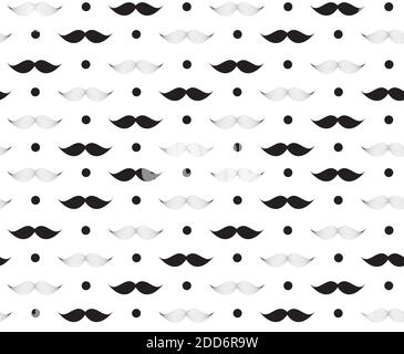 Illustration du motif moustache sans couture Banque D'Images