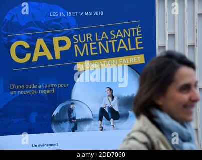 Lorant Deutsch et son épouse Marie-Julie Baup assistant à Cap sur la Sante Mentale à la Défense, près de Paris, France, le 14 mai 2018. Photo d'Alain Apaydin/ABACAPRESS.COM Banque D'Images