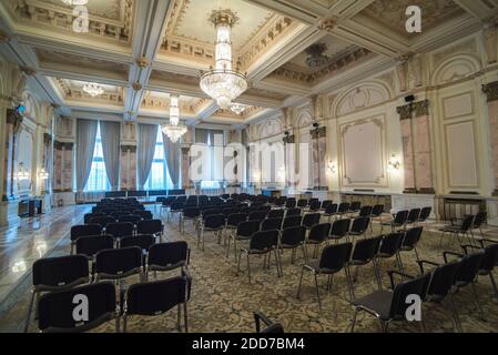 Chambres intérieures à l'intérieur du Palais du Parlement, Bucarest, région de Muntenia, Roumanie Banque D'Images