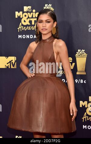 Zendaya participe aux MTV Movie and TV Awards 2018 à Barker Hangar le 16 juin 2018 à Santa Monica, Californie. Photo de Lionel Hahn/ABACAPRESS.COM Banque D'Images