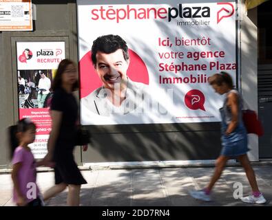 Illustration de l'agence immobilière Stephane Plaza à Paris, France, le 3 septembre 2018. Photo d'Alain Apaydin/ABACAPRESS.COM Banque D'Images