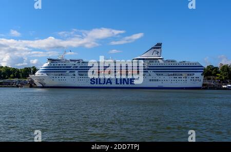 Silja Serenade bateau de croisière au port d'Helsinki Banque D'Images