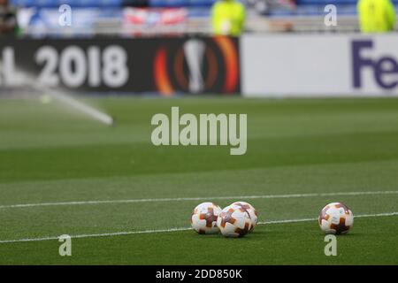 Matchball lors du match de la finale de l'UEFA Europa League football : Olympique de Marseille contre l'Atletico Madrid au Lyon Stadium à Lyon France le 16 mai 2018. Photo de Guillaume Chagnard/ABACAPRESS.COM Banque D'Images