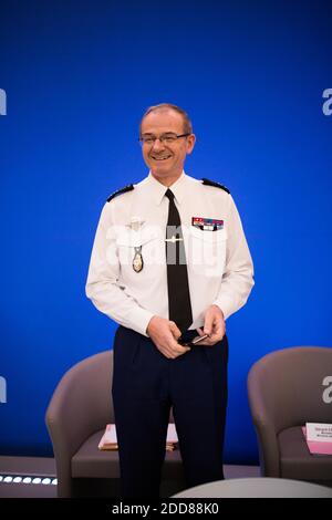 Le général Richard Ligurey lors d'une conférence de presse sur la sécurité publique au Ministère de l'intérieur (Hôtel Beauvau), Paris, France, le 6 septembre 2018. Photo de Raphael Lafargue/ABACAPRESS.COM Banque D'Images