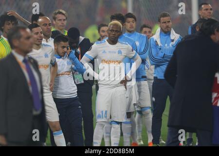 Les joueurs de Marseille après la finale du match de football de l'UEFA Europa League : Olympique de Marseille contre l'Atletico Madrid au stade de Lyon à Lyon, France, le 16 mai 2018. Photo de Guillaume Chagnard/ABACAPRESS.COM Banque D'Images