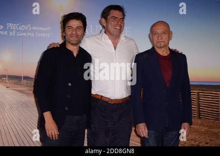 Oscar Isaac, Chris Weitz, Sir Ben Kingsley assistant à une séance photo pour le film opération finale lors du 44e Festival américain du film de Deauville à Deauville, France, le 8 septembre 2018. Photo de Julien Reynaud/APS-Medias/ABACAPRESS.COM Banque D'Images