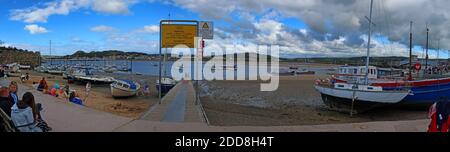 Conwy Harbour panorama, Nord du pays de Galles, Royaume-Uni Banque D'Images