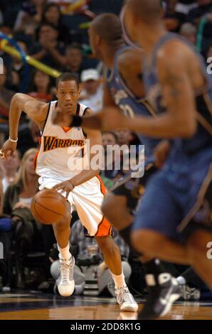 PAS DE FILM, PAS DE VIDÉO, PAS de TV, PAS DE DOCUMENTAIRE - Golden State Warriors Anthony Randolph met le ballon sur le terrain dans la seconde moitié contre les Washington Warriors à Oakland, CA, Etats-Unis le 19 janvier 2009. Les guerriers battent les Wizards 119-98. Photo de Susan Tripp Pollard/Contra Costa Times/MCT/Cameleon/ABACAPRESS.COM Banque D'Images