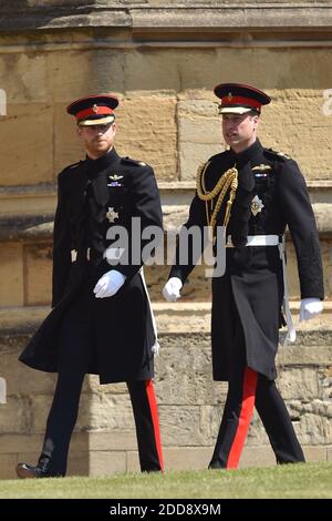 Le prince William assiste à la cérémonie de mariage le prince Henry Charles Albert David du pays de Galles épouse Mme Meghan Markle dans un service à la chapelle Saint-George à l'intérieur du château de Windsor. Parmi les invités se trouvaient 2200 membres du public, la famille royale et la mère Doria Ragland de Mme Markle. Photo de Lionel Hahn/ABACAPRESS.COM Banque D'Images