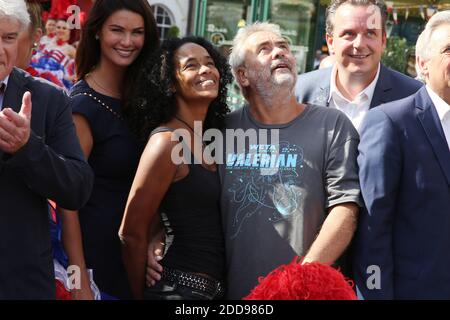 Luc Besson et sa femme Virginie Besson-Silla assistant à l'ouverture d'Eurosat - Cancan Coaster qui s'est tenue à Europa-Park à Rust, en Allemagne, le 12 septembre 2018. Photo de Jerome Domine/ABACAPRESS.COM Banque D'Images