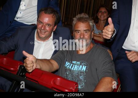 Luc Besson et Michael Mack assistent à l'inauguration Eurosat - Cancan Coaster, qui s'est tenue à Europa-Park à Rust, en Allemagne, le 12 septembre 2018. Photo de Jerome Domine/ABACAPRESS.COM Banque D'Images